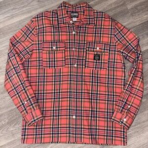 Billionaire Boys Club Red Plaid Casual Shirt